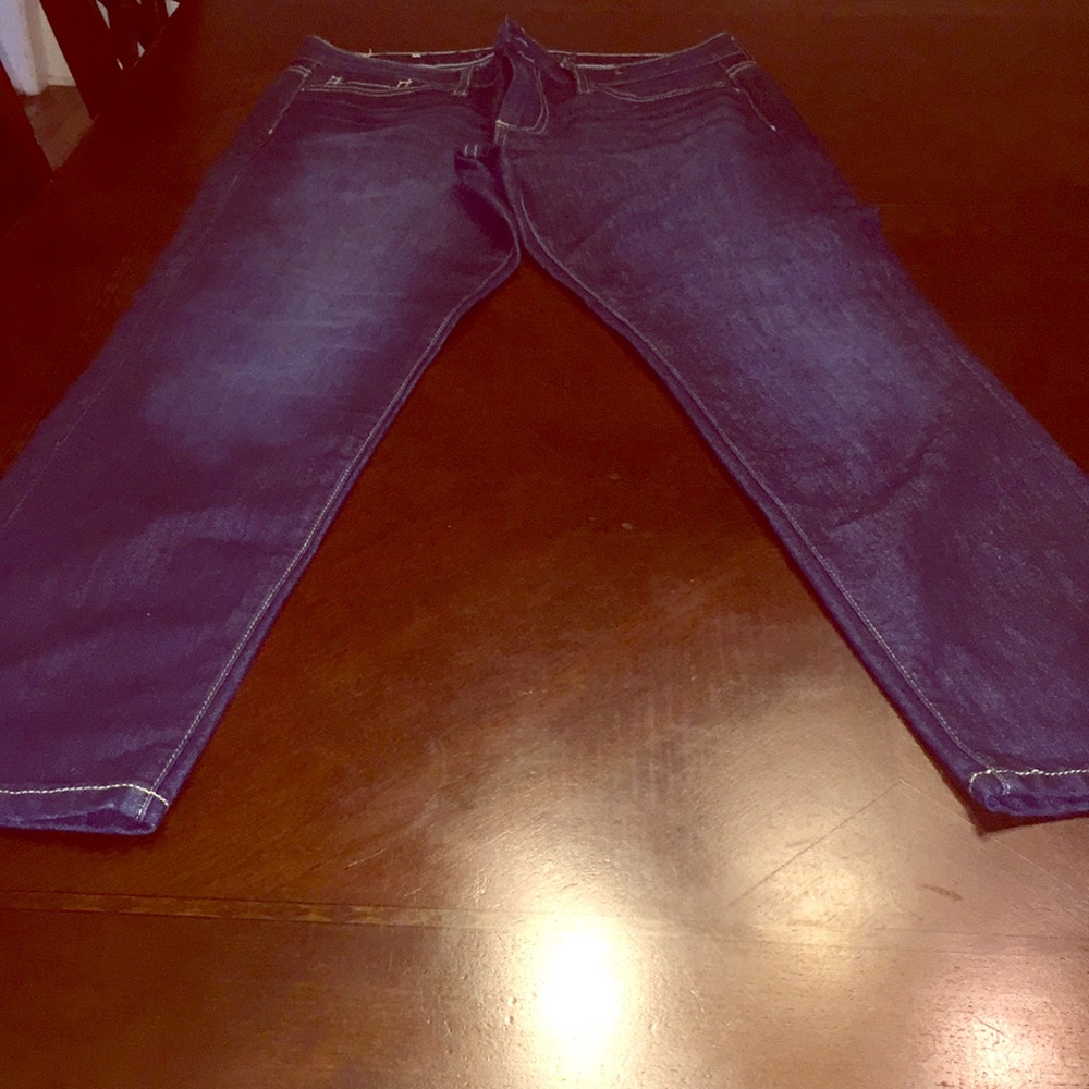 Dark blue jeans